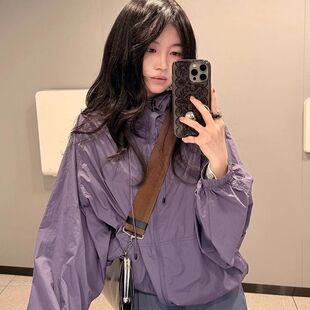 夏季 连帽防晒衣男女外穿骑行速干山系防晒服户外登山防水外套 薄款