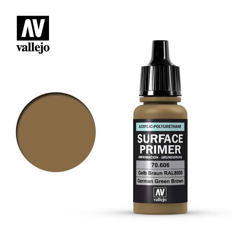 vallejo西班牙AV70606/73606/74606德绿褐模型手办涂装水补底漆