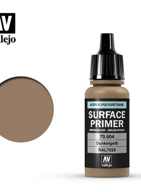 vallejo西班牙AV70604/73604/74604深黄模型手办涂装水补底漆