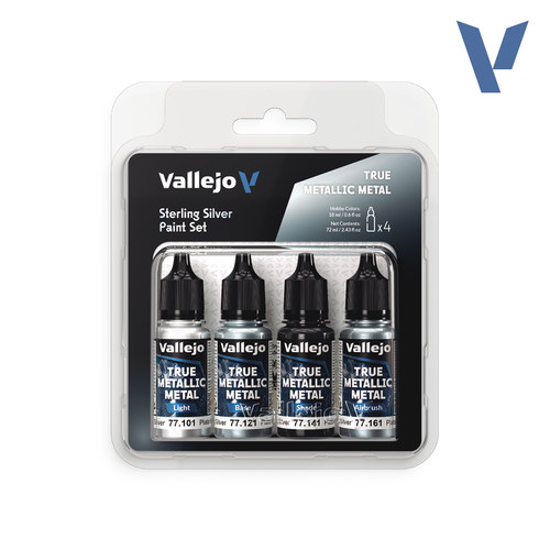 vallejo真金属色银色TMM模型漆