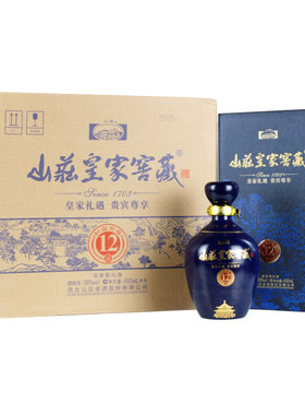 河北山庄皇家窖藏12 纯粮38度 浓香型低度白酒450ML4瓶装整箱送礼