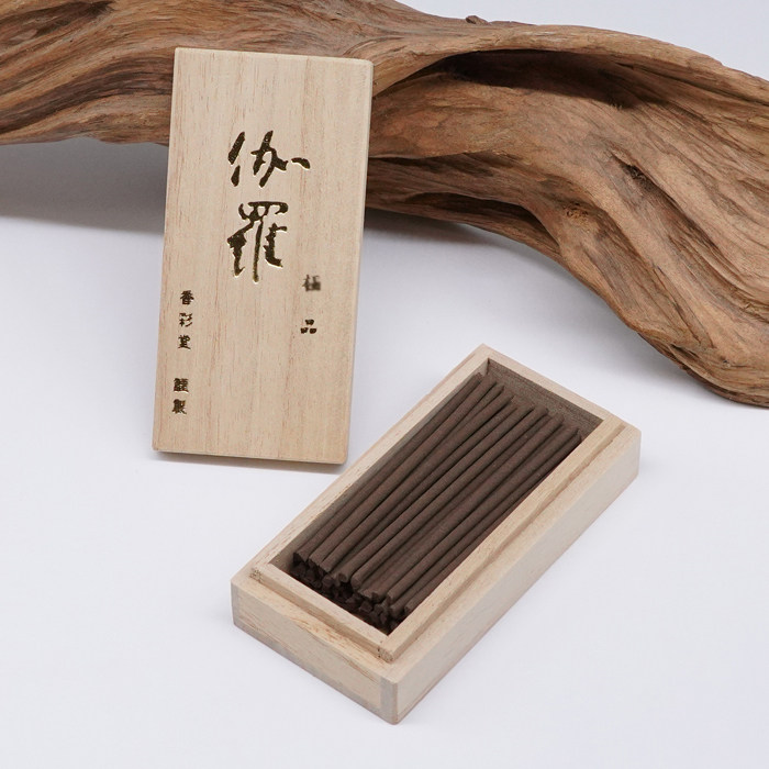 日本进口 伽罗 JI品 香彩堂 御香 桐木盒系列 7cm 净化 线香 现货