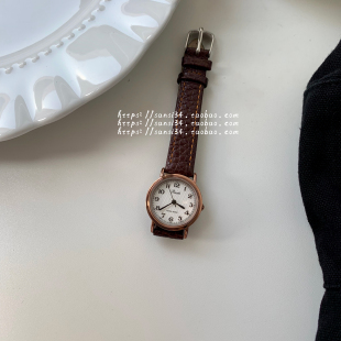三四集市店 皮带表简约文艺气质复古学生手表女ins 学院风日韩时尚