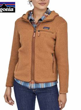 patagonia巴塔哥尼亚抓绒衣女士连帽开衫复古款潮流Retro22806