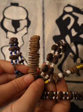 非洲坦桑尼亚旅行带回孤品天然果实马赛人串珠手工部落原始手链