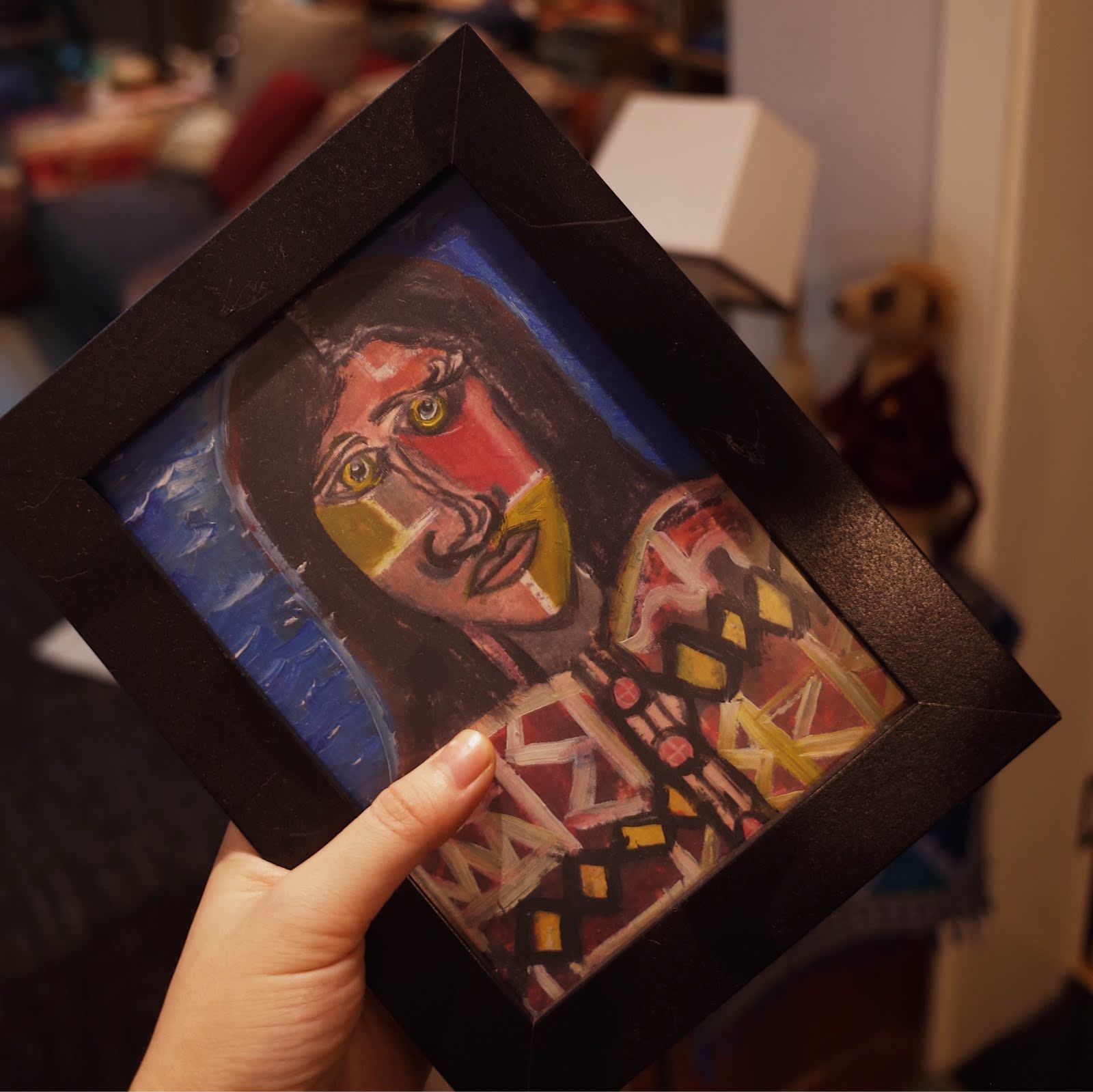 (已售罄)土耳其街头画家自画像抽象人物油画原稿原作