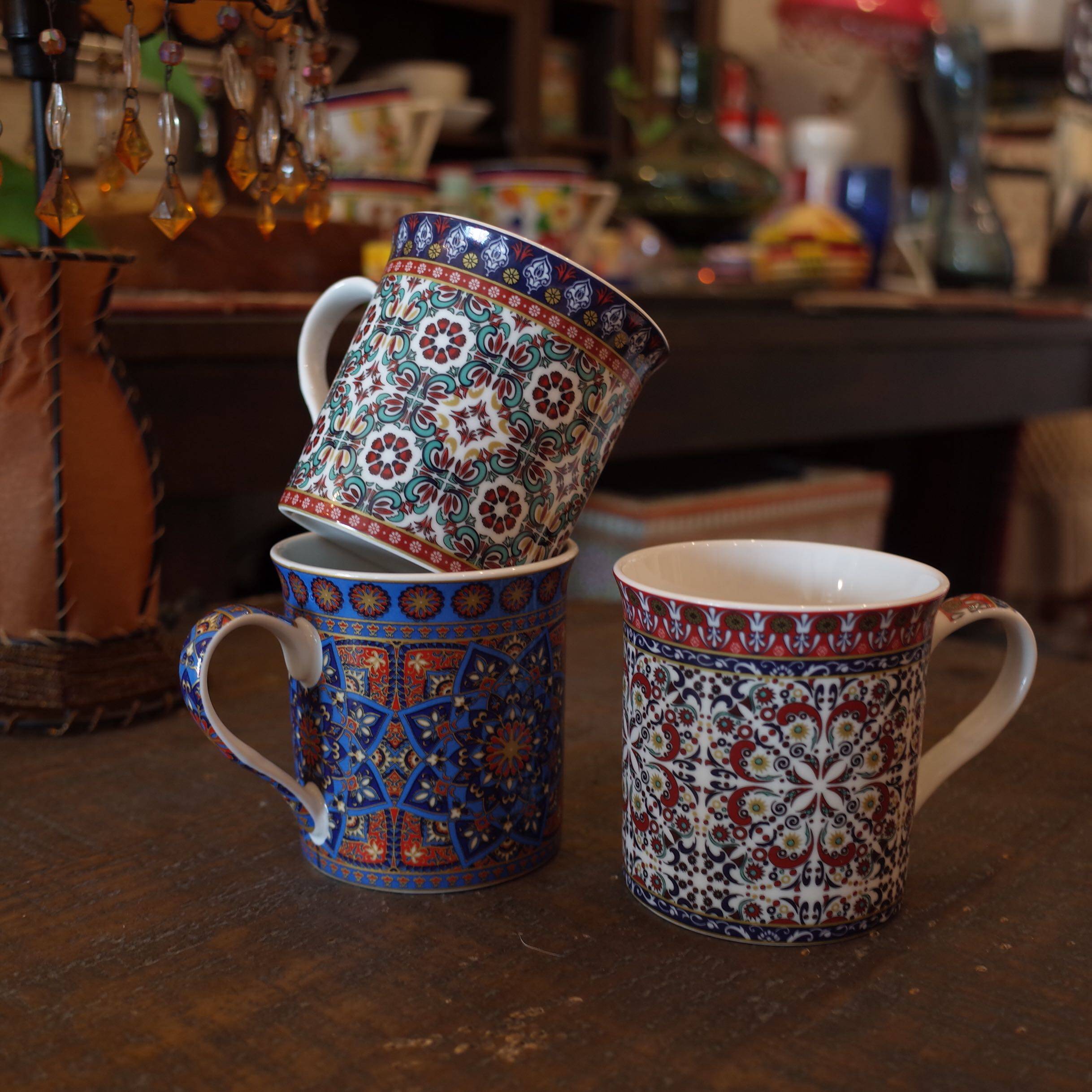 (已售罄)旅行集市孤品意大利复古花纹vintage陶瓷马克杯咖啡杯