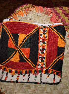 埃及锡瓦siwa旅行带回孤品部落手工刺绣图腾零钱包手拿包