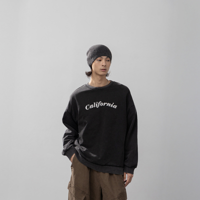 男装California洗水长袖卫衣