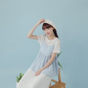 立体格纹侧绑带细肩罩衫 女装 背心01098959 2025秋冬新品 QUEENSHOP