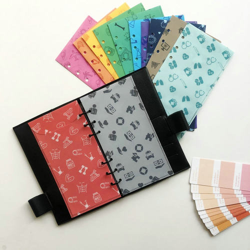 a6活页夹收纳袋pvc六孔配件