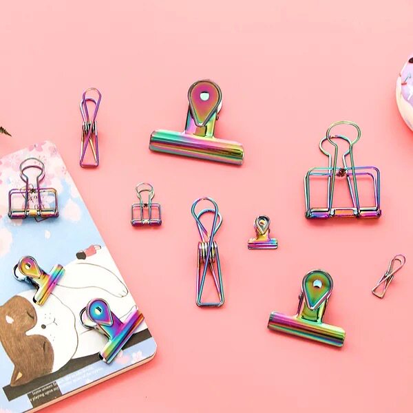 Shot put laser Purse Daily Colorful Drop Binder Clips Metal electroplate Rainbow Fishtail clip Paper clipsin the Electronic Dictionary/Electronic paper book/Stationery , Binding Supplies , Purse/Binder Clips  category - from Buy2taobao.com to provide professional Taobao agent buy service