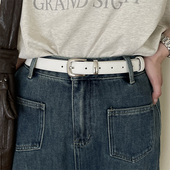 饰裤 白色腰带搭配白裤 青年装 女士皮带学生2026新款 带百搭 子牛仔裤