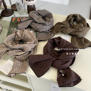 清冷风棉麻长款围巾丝巾薄款护颈领巾春秋百搭围脖女装饰复古新款