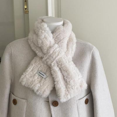 冬季韩版仿獭兔毛围巾看雪装备