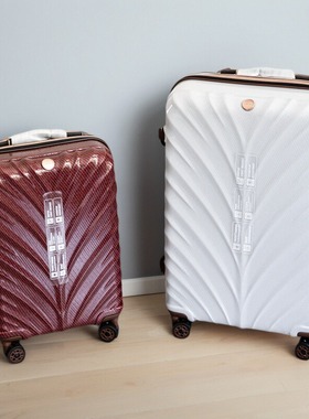 20寸仅重1.9KG 出口日本超轻碳纤纹PC拉杆箱防刮旅行箱扩展行李箱