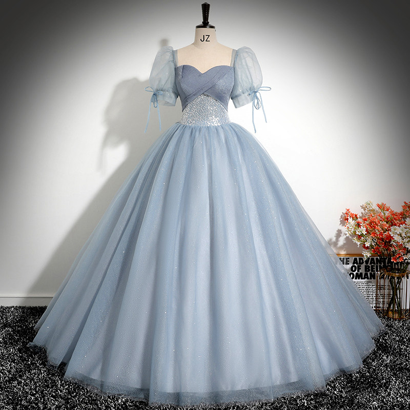 晚礼服学生声乐艺考演出服高级感年会主持人生日宴会成人礼蓬蓬裙