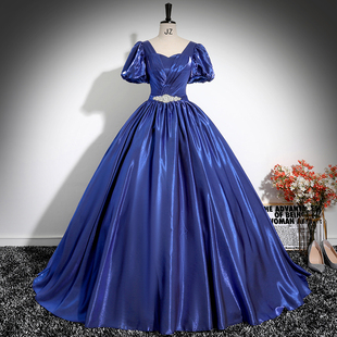 晚礼服学生声乐艺考舞台独唱演出服长款年会主持人钢琴演奏蓬蓬裙