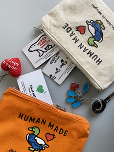 POUCH鸭子帆布小零钱包 BANK 四色收纳袋 日系新款 现货HUMAN