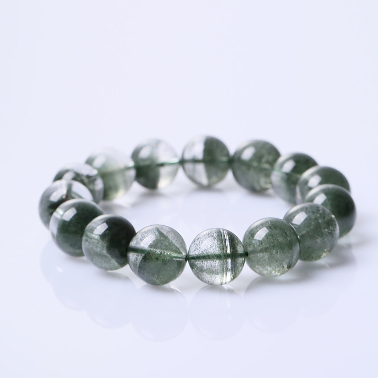 天然水晶珍藏级巴西绿幽灵聚宝盆招财千层男女手链手串水晶送礼物