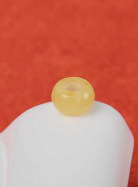天然原矿琥珀蜜蜡老型珠白花蜜隔珠隔片垫片散珠子半成品DIY配饰