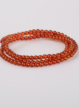 天然水晶黄色芬达色石榴石手链手串多圈长串