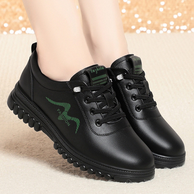 妈妈鞋单鞋软底坡跟平底低跟中老年女鞋皮鞋真皮健步鞋舒适运动鞋,女鞋,深口单鞋,淘宝优惠券,粉丝福利购,淘宝优惠卷