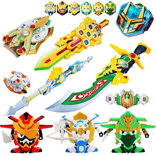 梦想三国变形合体机器人变身器强化版武器帝王英雄牌玩具男孩礼物