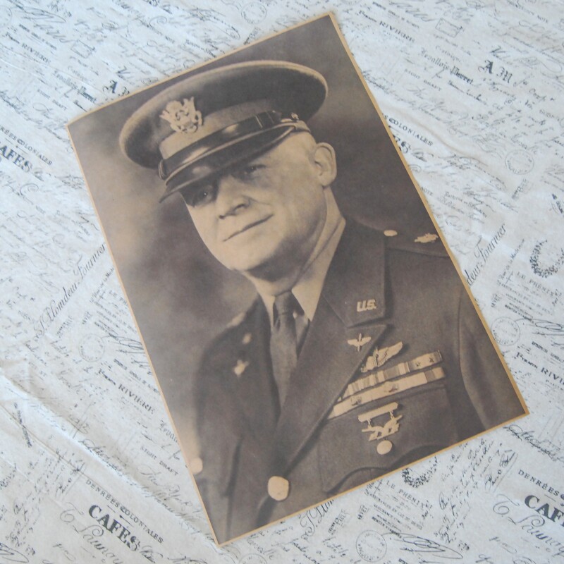 二战将军海报 美国空军奠基人阿诺德五星上将挂图挂画牛皮纸定制