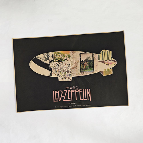 齐柏林飞船乐队 海报 Led Zeppelin 欧美乐队海报 复古装饰画