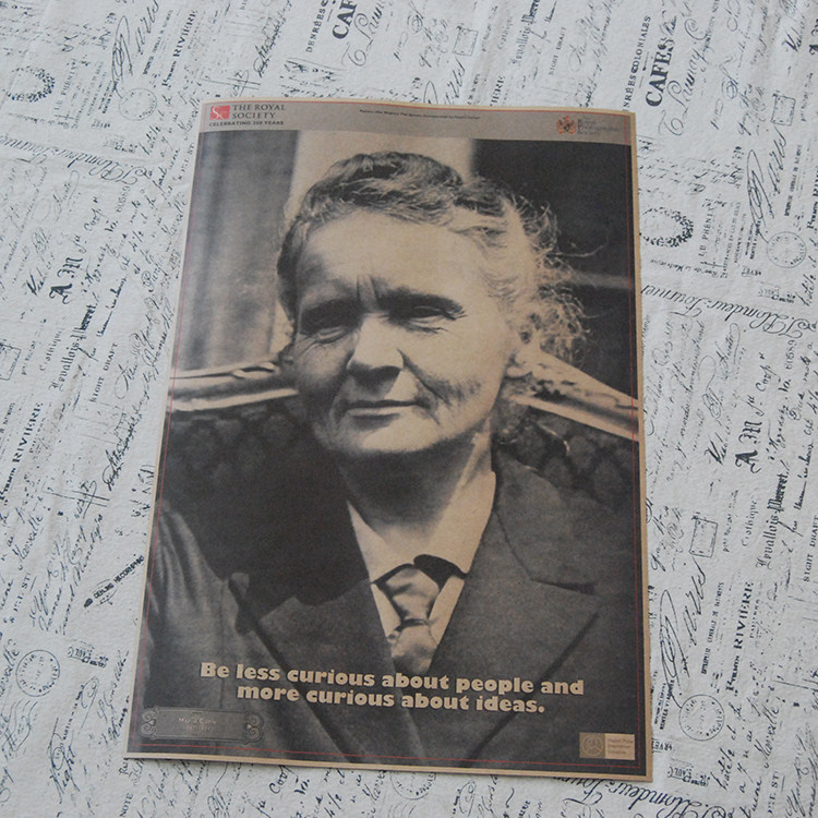 科学家挂图 居里夫人marie curie 放射性镭钋法国物理学家化学家