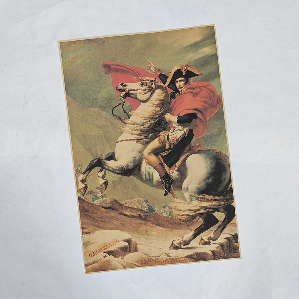 拿破仑画像海报油画名画装饰画芯复制定制酒吧宿舍小酒馆装饰画图片