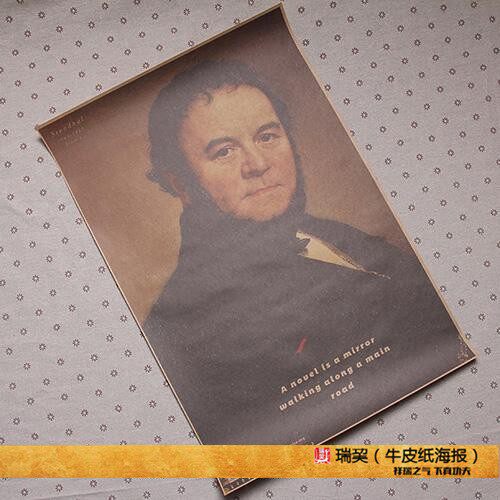 司汤达海报作家文学家海报定制