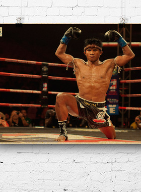 播求海报泰拳王子Buakaw格斗K-1冠军WORLDMAXWMC冠军健身房挂图