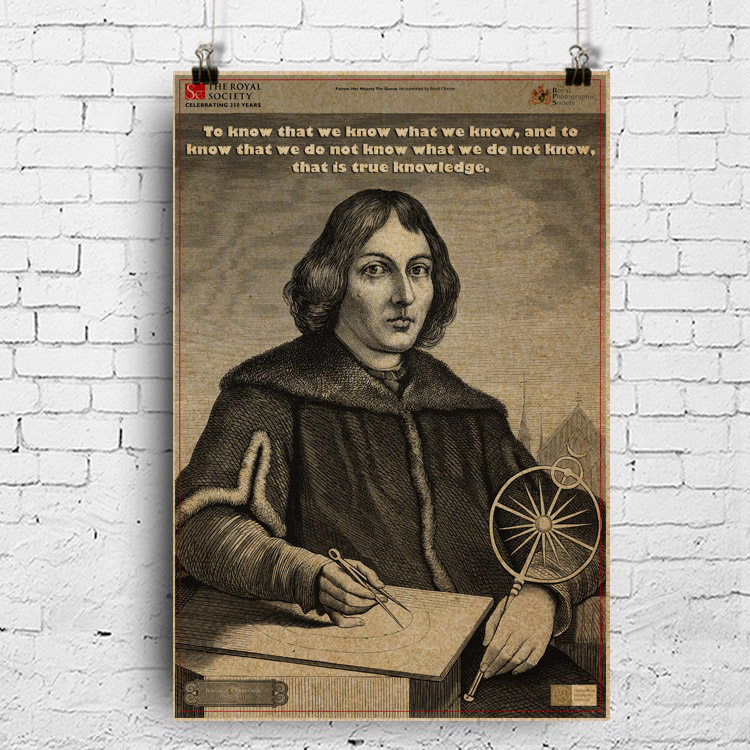 哥白尼挂图海报copernicus日心说波兰天文学家 世界科学家装饰画