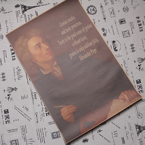 亚历山大波普 肖像画 alexander pope 蒲柏 海报 英国诗人 挂图