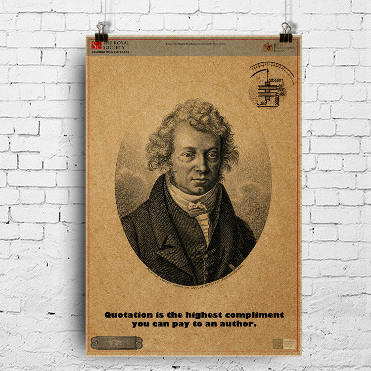 科学家海报 安培 ampère法国物理学家 安培定则经典电磁学挂图