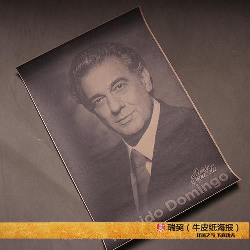 多明戈海报西班牙男高音歌唱家 世界三大男高音海报domingo复古画