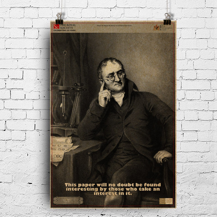 科学家海报 约翰·道尔顿 john dalton 原子理论 英国化学家肖像