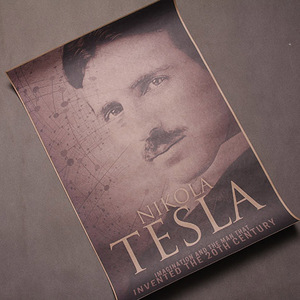 尼古拉特斯拉海报Nikola Tesla 美国发明家海报物理学家复古挂图