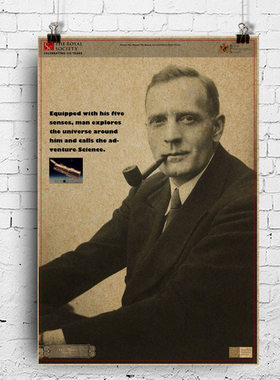 科学家挂图 爱德文·哈勃Edwin Hubble 哈勃望远镜美国天文学家