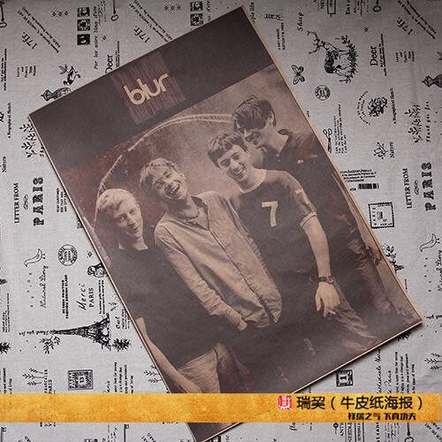 模糊乐队 海报 blur damon albarn graham coxon alex james海报