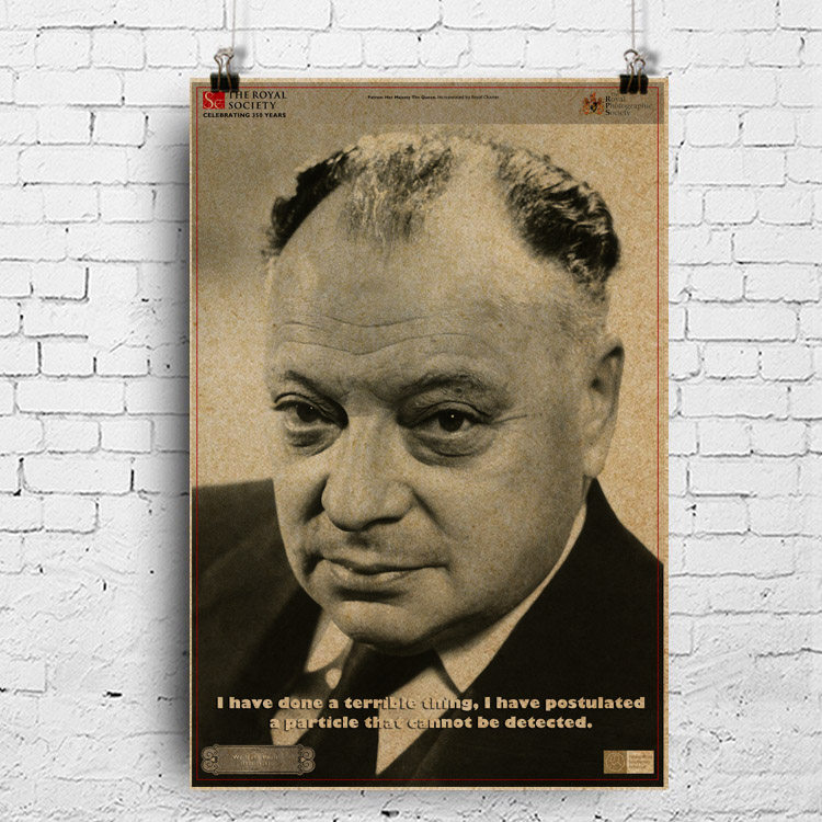 科学家海报 沃尔夫冈·泡利 奥地利理论物理学家wolfgang pauli