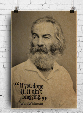 美国诗人 沃尔特·惠特曼 Walt Whitman 草叶集 文艺人物挂图
