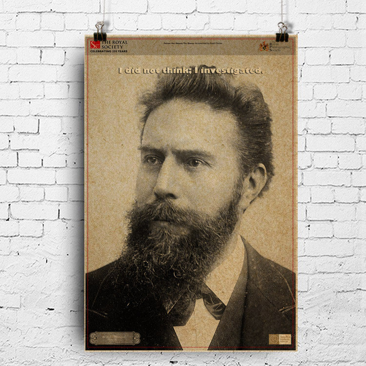 科学家海报 威廉·伦琴 德国物理学家 伦琴射线wilhelm r?ntgen