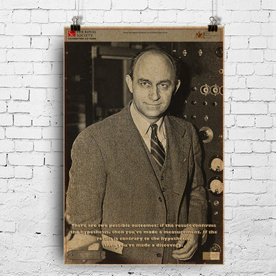 科学家海报 恩里科·费米Enrico Fermi β衰变美国高能物理学家