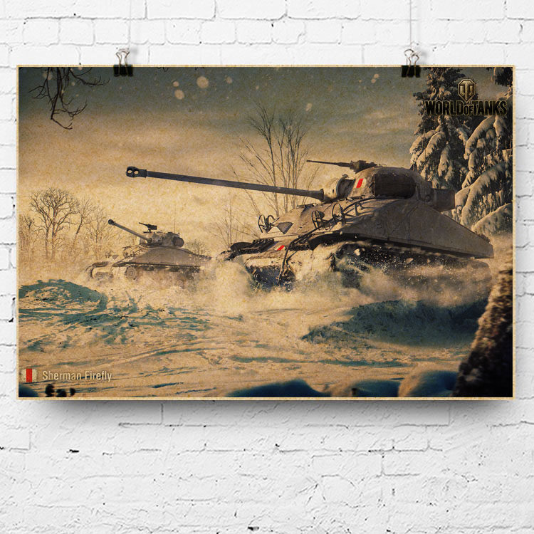 游戏海报 坦克世界 sherman firefly 雪曼萤火虫坦克 谢尔曼海报