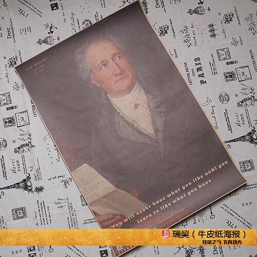 冯歌德 肖像画 von Goethe 少年维特之烦恼 作家德国思想家 海报