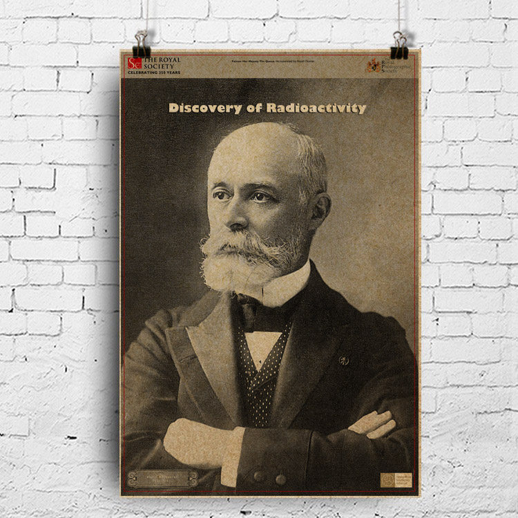 科学家海报 亨利·贝可勒尔 henri becquerel 法国物理学家挂画