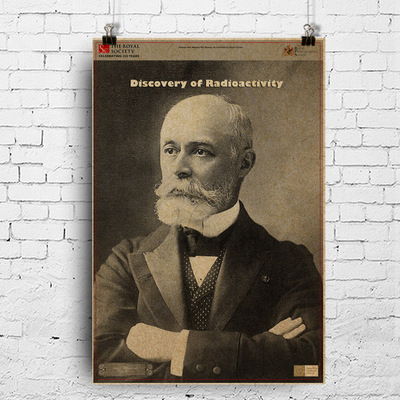 科学家海报 亨利·贝可勒尔 Henri Becquerel 法国物理学家挂画